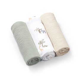   BabyOno textilpelenka színes 3db gyûrt muszlin zöld 828/04