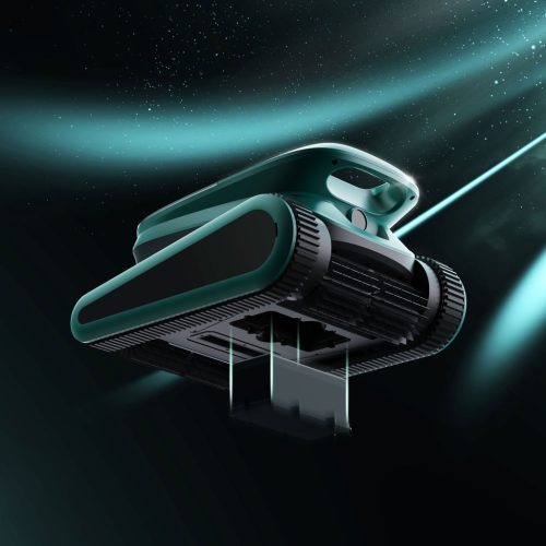 Medencetisztító robot, Niya Tracker 55 EU, fekete, akkumulátoros, vezeték nélküli, automata, padló és fal tisztítás, vízvonal tisztítás