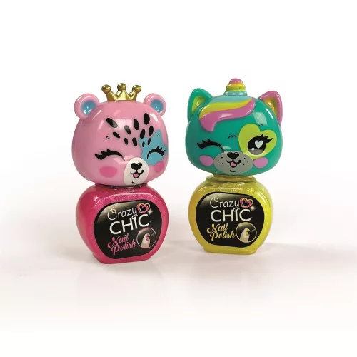 Crazy Chic Lovely Bears csillámos körömlakk szett Clementoni