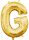 Arany Gold mini G betű fólia lufi 33 cm