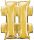 Arany Gold mini fólia lufi hashtag ikon 33 cm