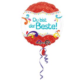 Du bist der Beste Red fólia lufi 43 cm