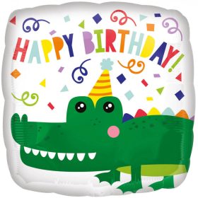 Happy Birthday Gator fólia lufi 43 cm