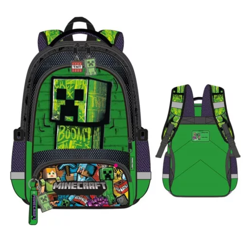 Minecraft Blocky Boom iskolatáska, táska 42 cm