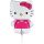 Hello Kitty Fuxia mini fólia lufi 35 cm (WP)