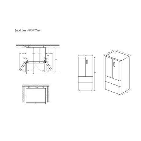 Haier HŰTŐ SIDE BY SIDE HB17FPAAA