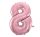 Rózsaszín Light Pink 8-as szám fólia lufi 92 cm