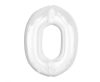 Fehér B&C White 0-ás szám fólia lufi 92 cm