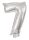 Ezüst Silver 7-es szám fólia lufi 95 cm