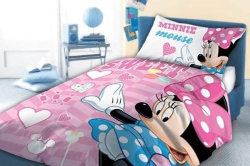 Disney Minnie Sweet gyerek, ovis ágyneműhuzat 100×135cm, 40×60 cm