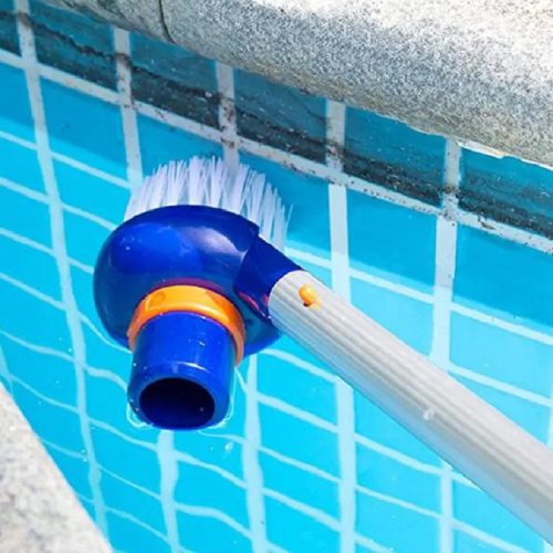 Sarok kefe, medence tisztításhoz, kék